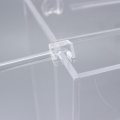 clear blue acrylic display stand with hooks