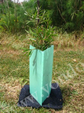 UV-stabilized corrugated plastic tree guard