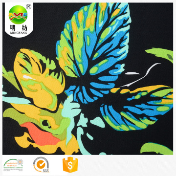 new design printed 97 cotton 3 spandex sateen fabric for women's dress