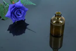 Custom  20ml, 30ml, 50ml, 100ml Tawny Ampere Amber Glass Bottles With Din 18mm Amber Drop