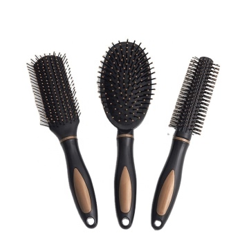 Women's Black Plastic Air Cushion Comb for Smooth Curly Hair and Scalp Massage