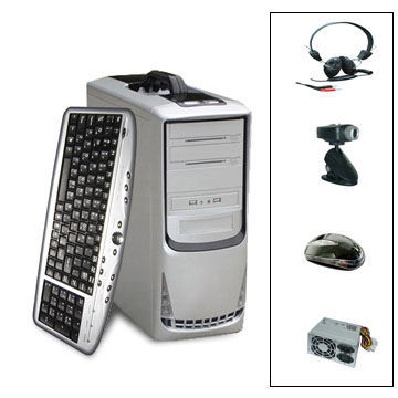 6-in-1 Computer Case with 3D Optical Mouse and 100,000 Pixels Web Camera