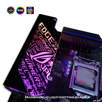 MB RGB Backplate 5V/12V Sync Diy Motherboard Pannello Light I/O Argb per decorazione personalizzata per la custodia per PC