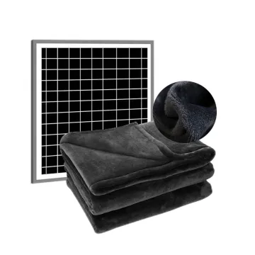 Heated Throw Blanket with Solar Panel for Sofa