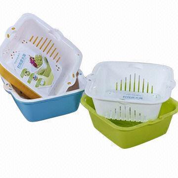 Fashionable & Durable Plastic Square Strainers, Three Colors Available, Easy to Use and Clean