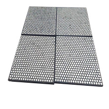 Impact resistant ceramic composite liner for hopper