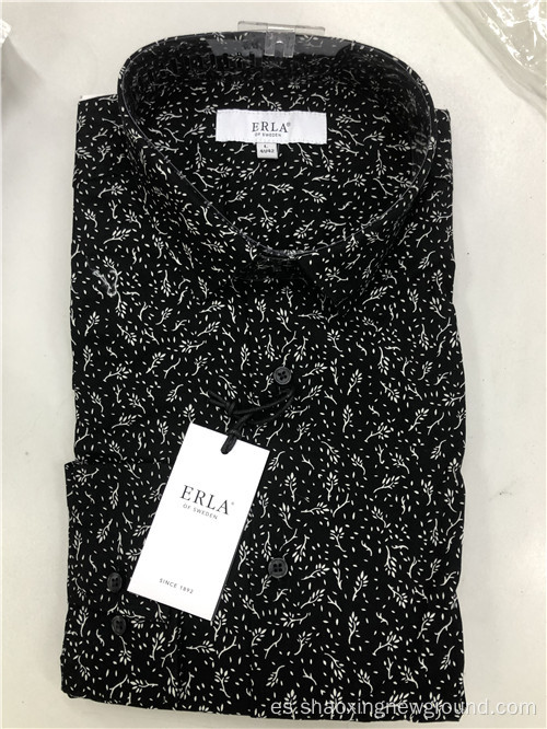 Camisa estampada de alta calidad para hombre.