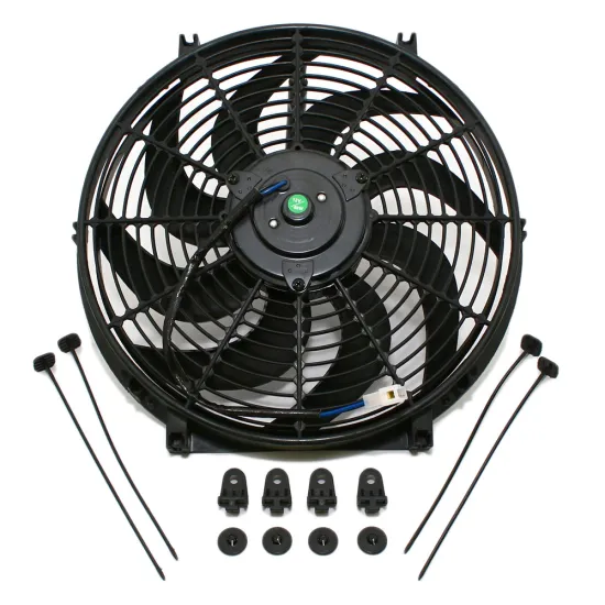10 Inch 80W/120W Black S-Blade Car Auto Universal Radiator Cooling Fan