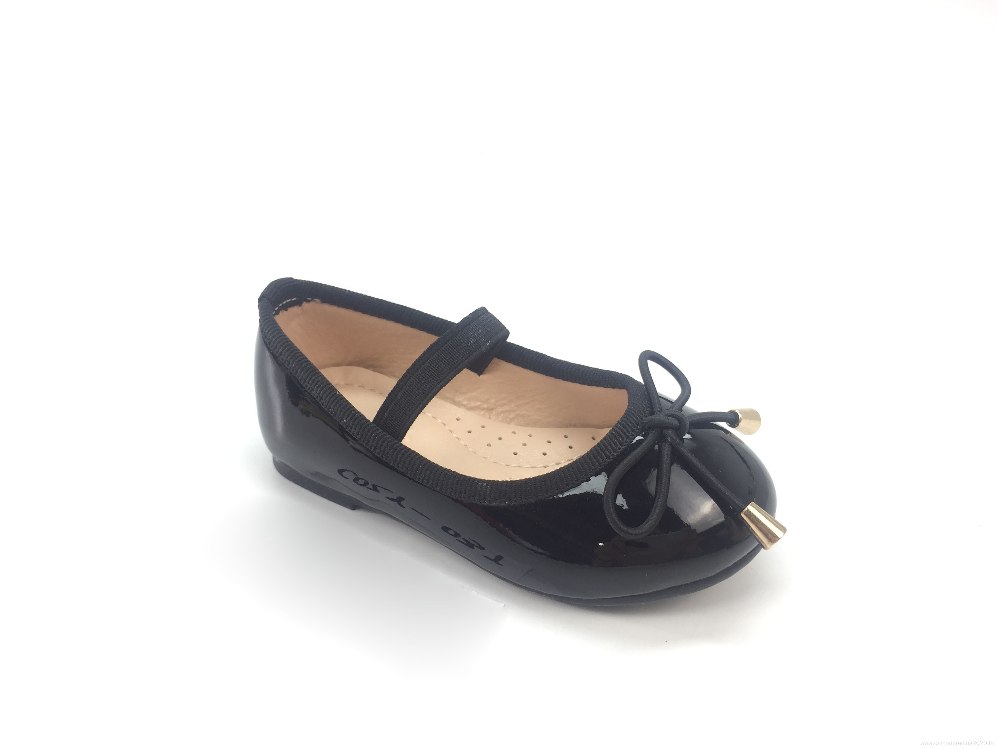 New Korean Girls' Single Shoes Bow Black