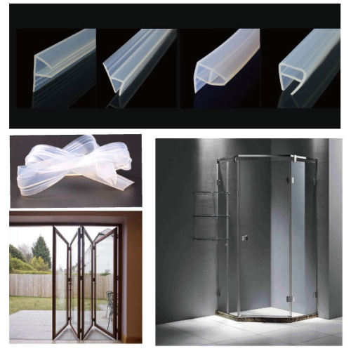 Glass screen shower door waterproof transparent seal strip