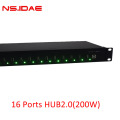 16 portas hub2.0 200w de alta potência