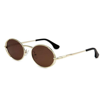 UV400 Slim Metal Retro Oval Fashion Sunglasses ME2079