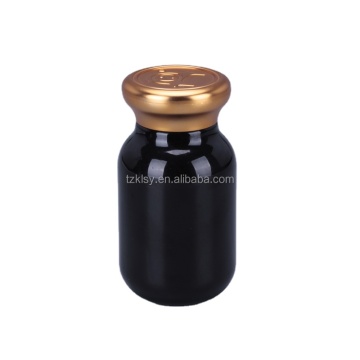 PET Plastic Amber Solid Pill Bottle 180ml with Pretty Screw Cap for Healthcare Supplements