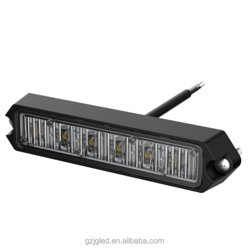 ECER65 SAE Emergency Light - 6 LED Amber Strobe Warning Light for Car & Truck (12V/24V)