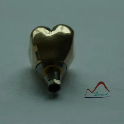 Dental implant full metal gold crown