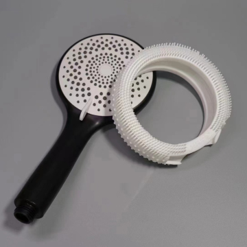 Silicone Rubber Brush, Scrub, Swabbed Function, Plastic ABS Bathroom Hand Shower Head