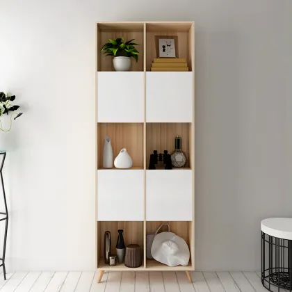 Library Wooden Bookcase Vintage Bookcase