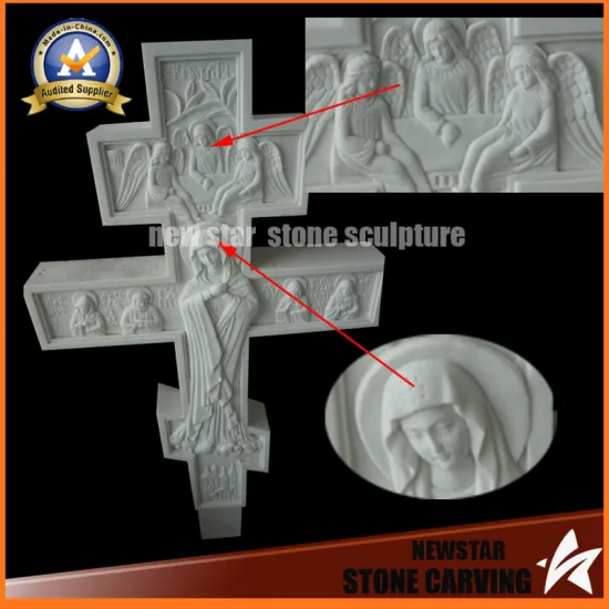 Cross Tombstone with The Blessed Virgin Mary