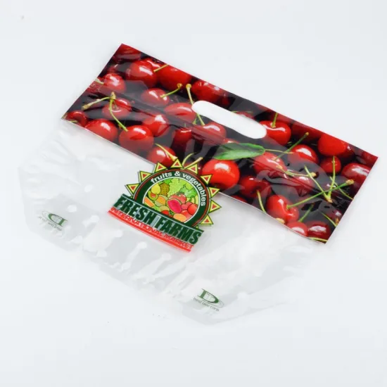 Clear Plastic Grape Packaging Bags with Slider Zipper for Fruit Protection