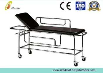 Patient Emergency Stainless Steel Stretcher Trolley For Ambulance With Backrest Raising (als-st009)