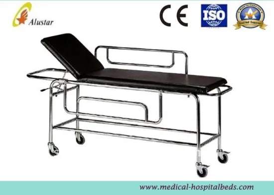 Patient Emergency Stainless Steel Stretcher Trolley For Ambulance With Backrest Raising (als-st009)