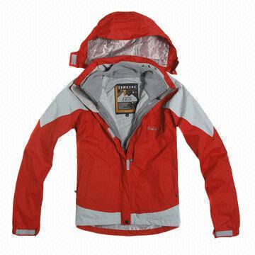 Women's ski jacket, made of nylon taslon fabric, 2-in-1