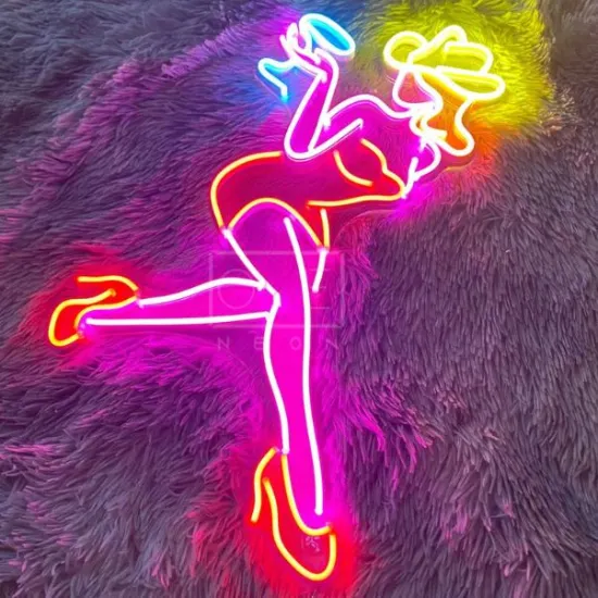 Custom Cowgirl Neon Sign for Home Decor and Business Events