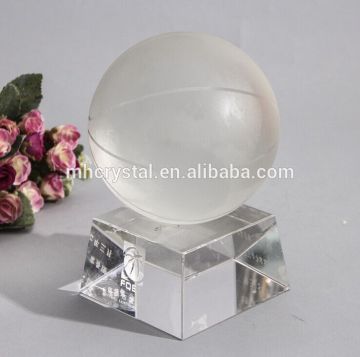 Crystal Basketball on glass base MH-Q0173