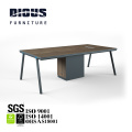 Smart light blue PVC edge modern conference table for meeting room