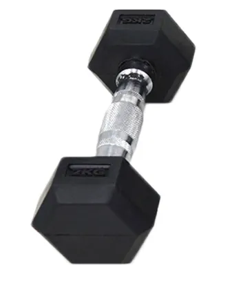 Custom Tiger Sport Hexagon Cast Iron Rubber Coated Dumbbells 20kg Gym Weights Set