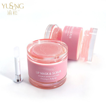 2 in 1 Sleep Lip Film Balm Exfoliating Lip Scrub & Care Cream