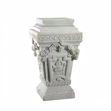 Classic White Marble Base for Urns
