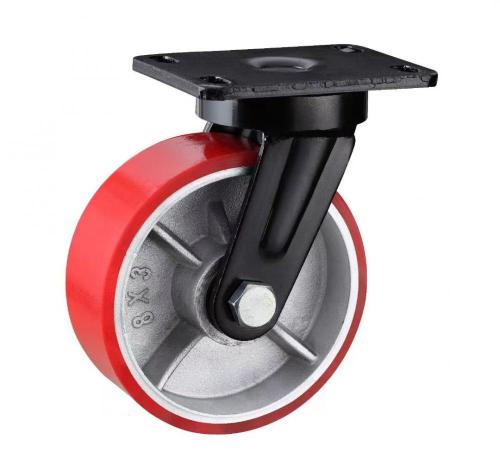 Duty Heavy Duty Red Swivel Iron Pu Casters