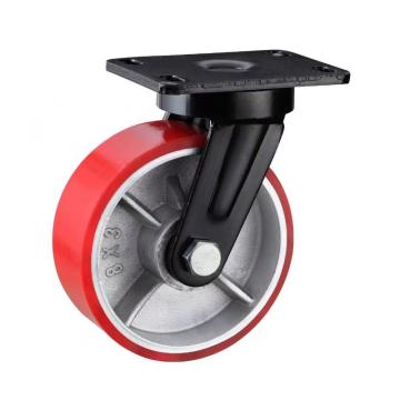 Tugas Super Berat Red Red Iron Pu Caster