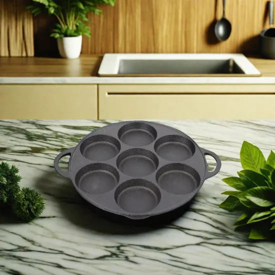 7-Hole Nonstick Metal Baking Pan Cast Iron Muffin Cake Mold