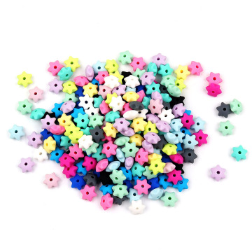 TYRY.HU 20pc/lot Silicone Teether Accessories Silicone Bead Teething Baby Teethers Necklace DIY Lentils 12*6mm BPA FREE