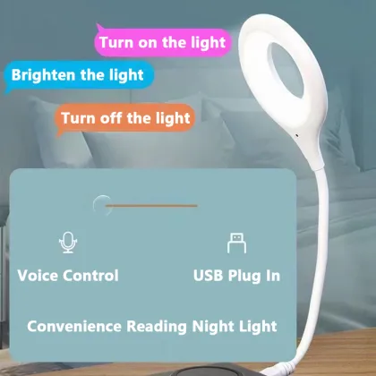 ABS Material LED Voice-Controlled Dimmable Night Light for Bedrooms