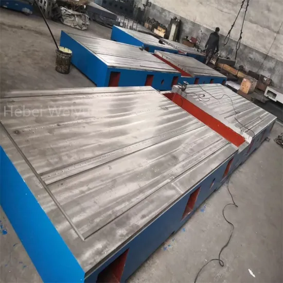 Precision Measurement and Inspection Platform: Cast Iron Floor Clamping Table with T-Slot System