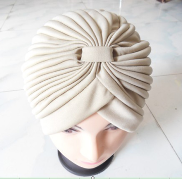 Soft Turban Head Wrap for Women - Pleated Beanie Turbans