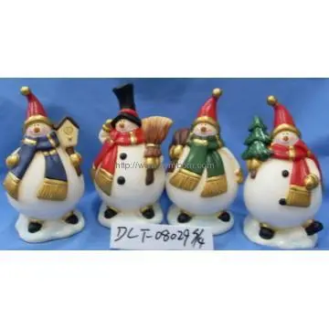 Christmas Ceramic Snowman Decoration