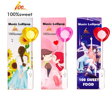 Bone Conduction Lollipop Toy with Peach Flavor: Custom Candy Audio Fun