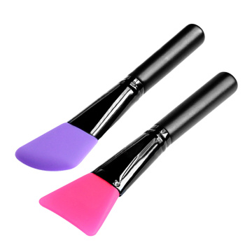2pcs Face Mask Brush Silicone Facial Hairless Brush Facial Mask Mud Body Lotion Butter Applicator Tools (Purple & Rose Red)