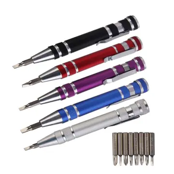 8-in-1 Pen-Shaped Pocket Precision Mini Screwdriver Bit Set