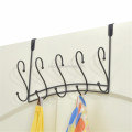 black rack hook over door coat clothes hanger