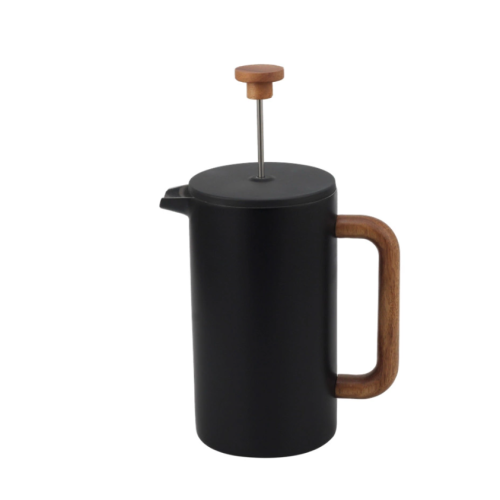 Double Wall French Press Pot with Wooden Handle