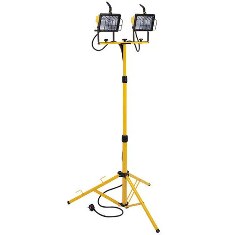 240V 500W/1000W Twin Halogen Site Work Light Lamp: Bright Solutions for Your Lighting Needs