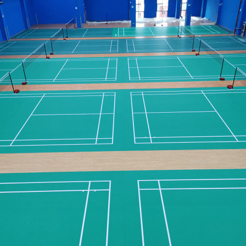 vloeren 5 mm dikte indoor badmintonveld