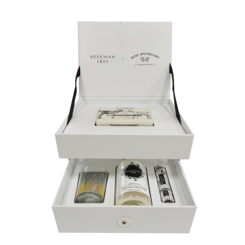 White metal linked two layers cosmetic gift box