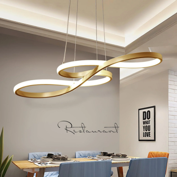 Modern Luxury Golden LED Chandelier Pendant Light for Dining and Living Room
