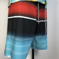 Multicolor striped strappy boardshorts